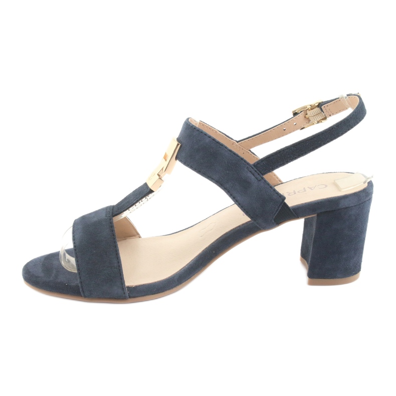 Sandals on the post of Caprice 28303 navy blue 2