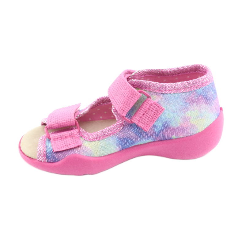 Befado children's shoes 342P005 rainbow blue grey yellow pink 3