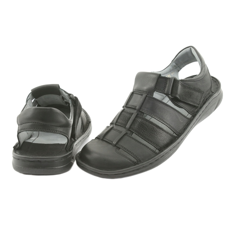 Black Riko 619 men's sports sandals 4 Black Riko 619 men's sports sandals 4