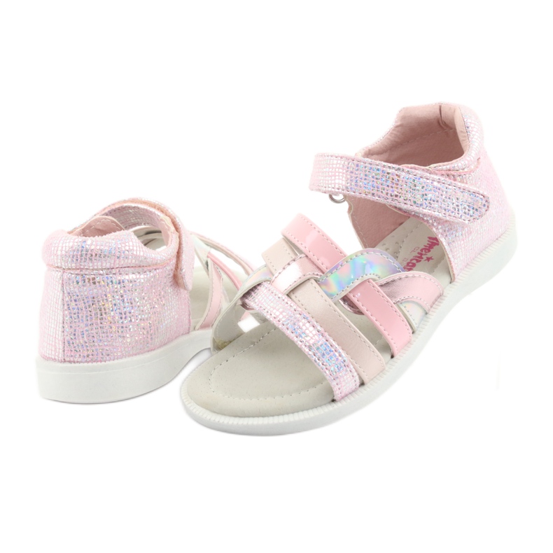 American Club GC26 pink girls' sandals grey 4 American Club GC26 pink girls' sandals grey 4