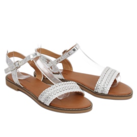 Silver women's sandals K-11 Silver grey 1