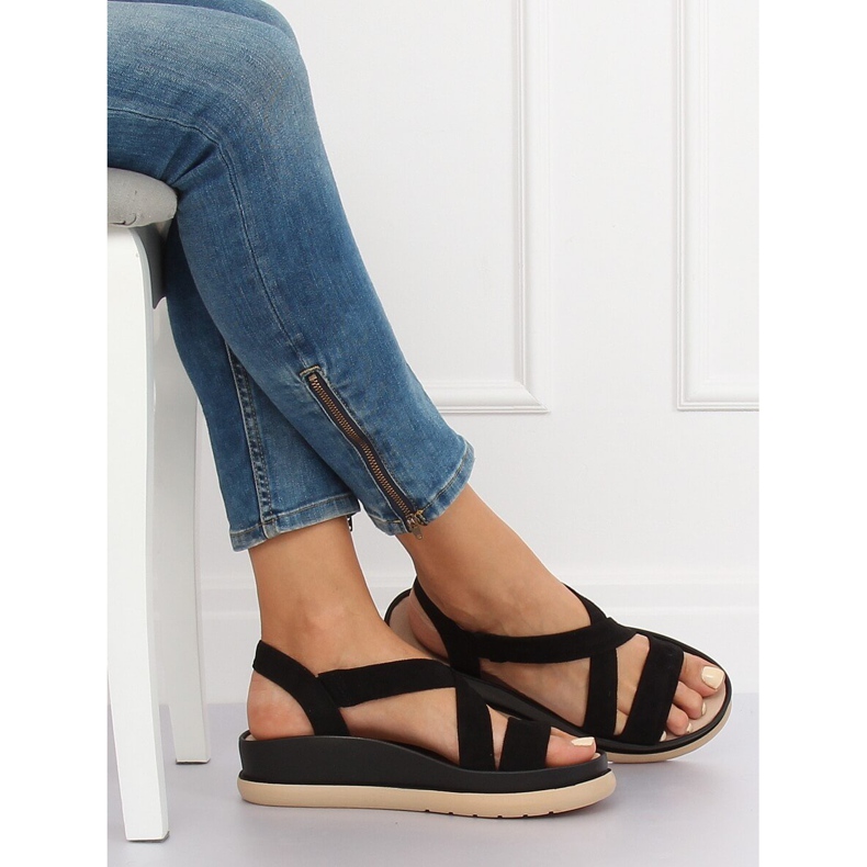 Black women's sandals G-199 Black 1