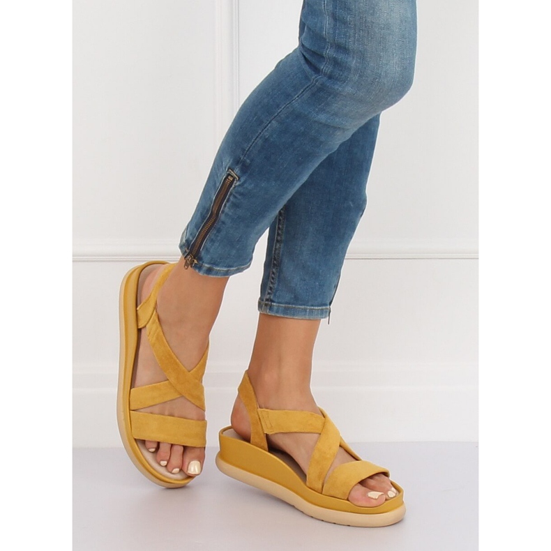 Yellow women's sandals G-199 Yellow 1