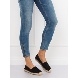 Black women's espadrilles LX178 Black 1