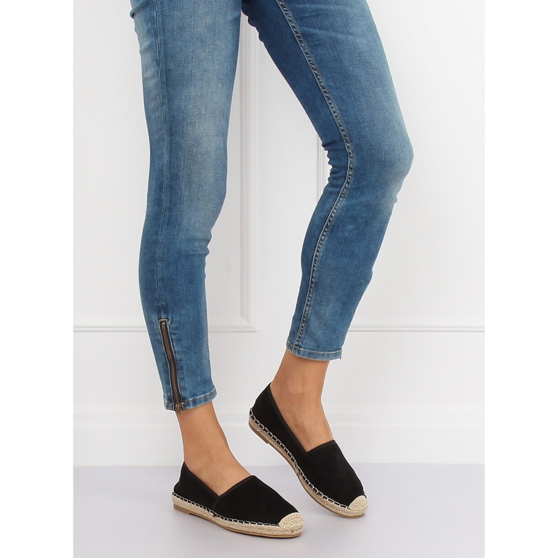 Black women's espadrilles LX178 Black 1
