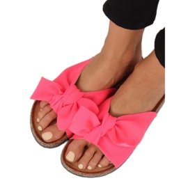 Neon pink slippers 218-212 Fushia 1