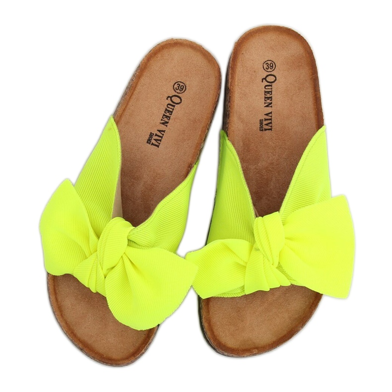 Neon yellow slippers 218-212 Green 1