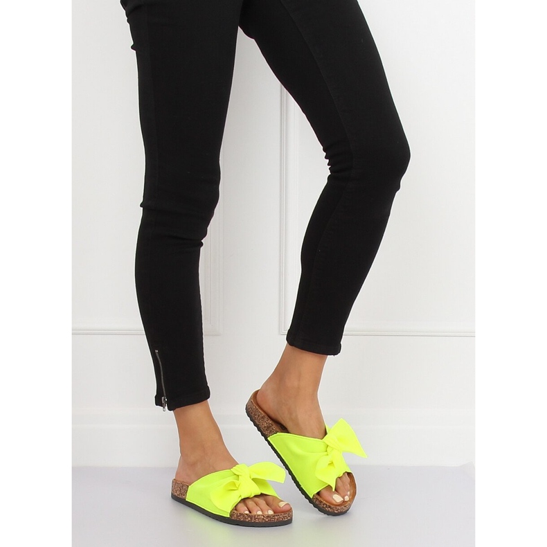 Neon yellow slippers 218-212 Green 2