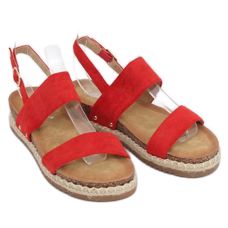 Sandals on the cork sole red CH-118 Red 2