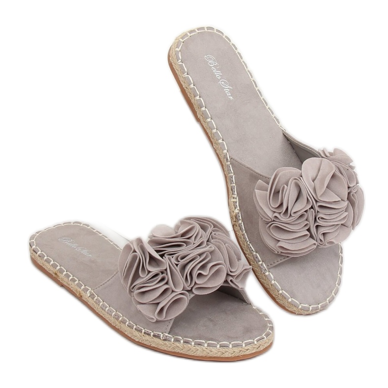 Gray Women's gray slippers L2777 Gray brown 1