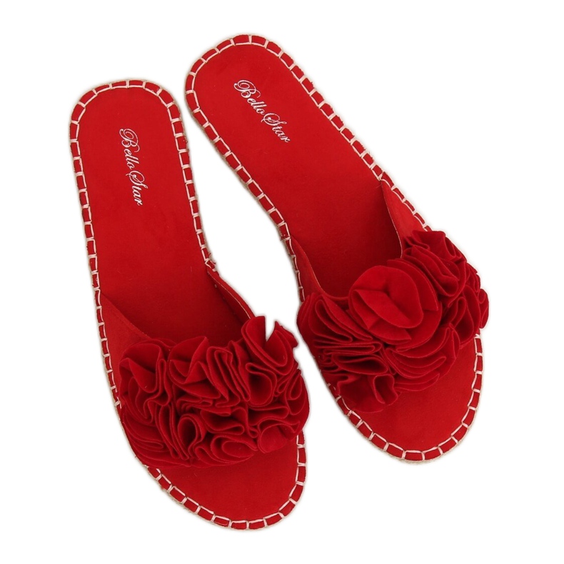 Red Women's red slippers L2777 Red 1