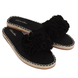 Black women's black slippers L2777 Black 1 Black women's black slippers L2777 Black 1