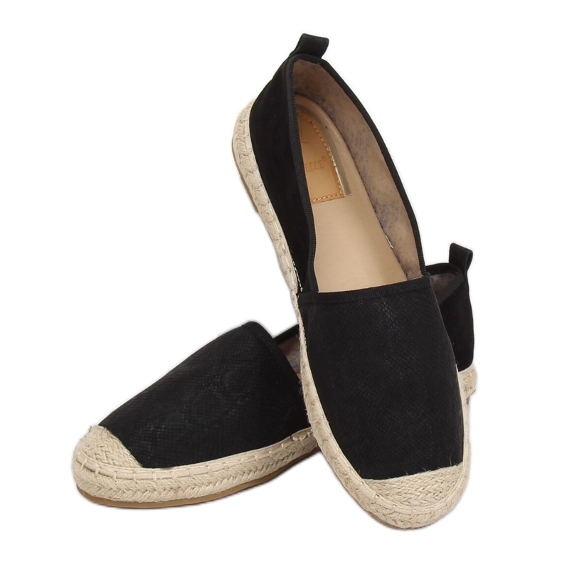 Black women's espadrilles A629-ESP-1 Black 1