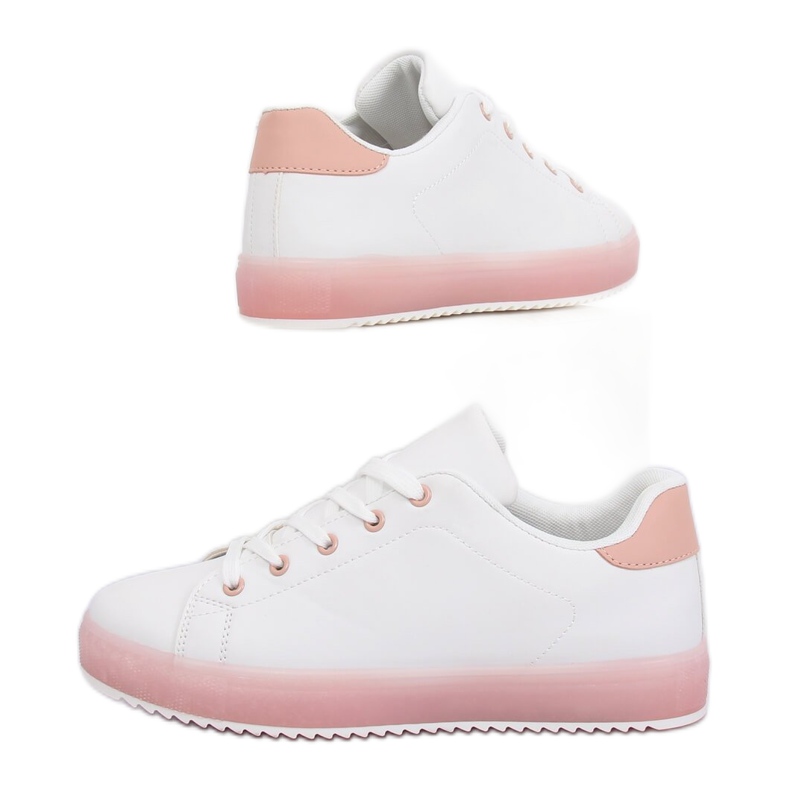 Women's white and pink sneakers 9118 Pink 1 Women's white and pink sneakers 9118 Pink 1