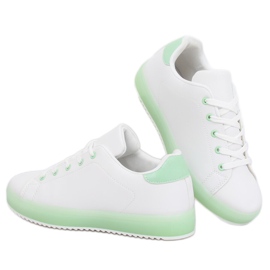 Women's white and green sneakers 9118 Green 1 Women's white and green sneakers 9118 Green 1