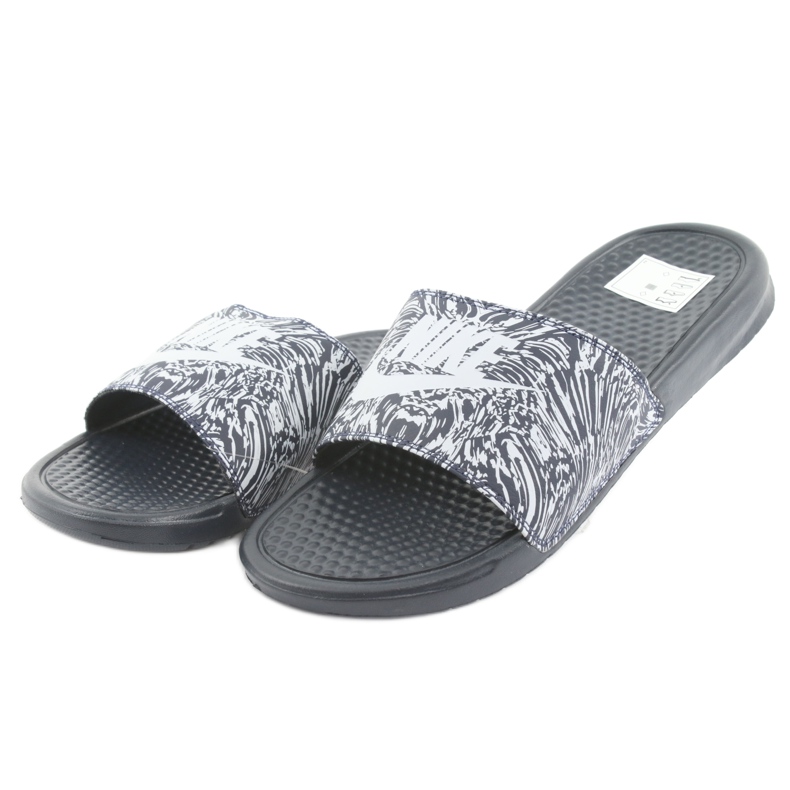 Nike Benassi Just Do It Print 631261-403 Slide white navy blue 2