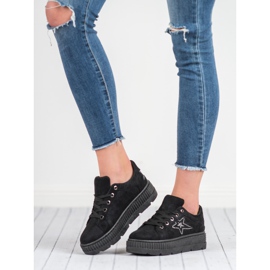 SHELOVET Suede Creepers black 1 SHELOVET Suede Creepers black 1