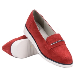 Filippo Leather loafers red 1