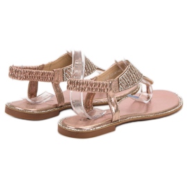 Nio Nio Slip-on Sandals With Cubic Zirconia pink 1