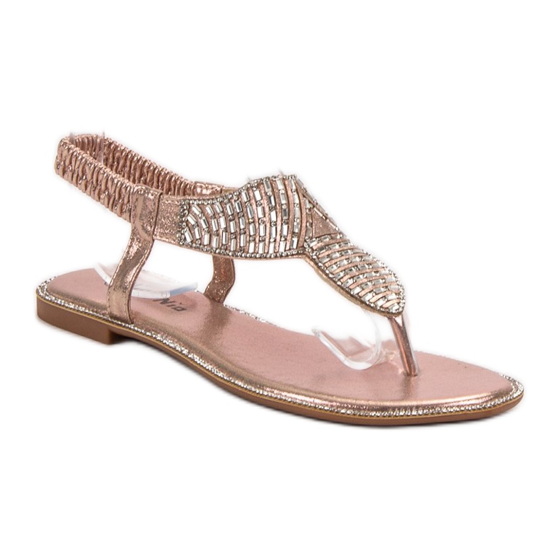Nio Nio Slip-on Sandals With Cubic Zirconia pink 2