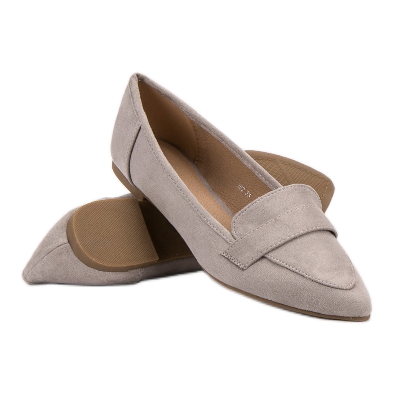 Super Me Suede Ballerina In Spitz grey 2