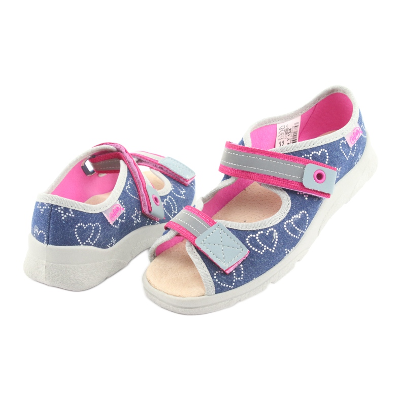 Befado children's shoes 869Y134 grey pink navy blue 4