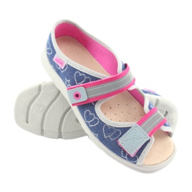 Befado children's shoes 869Y134 grey pink navy blue 3