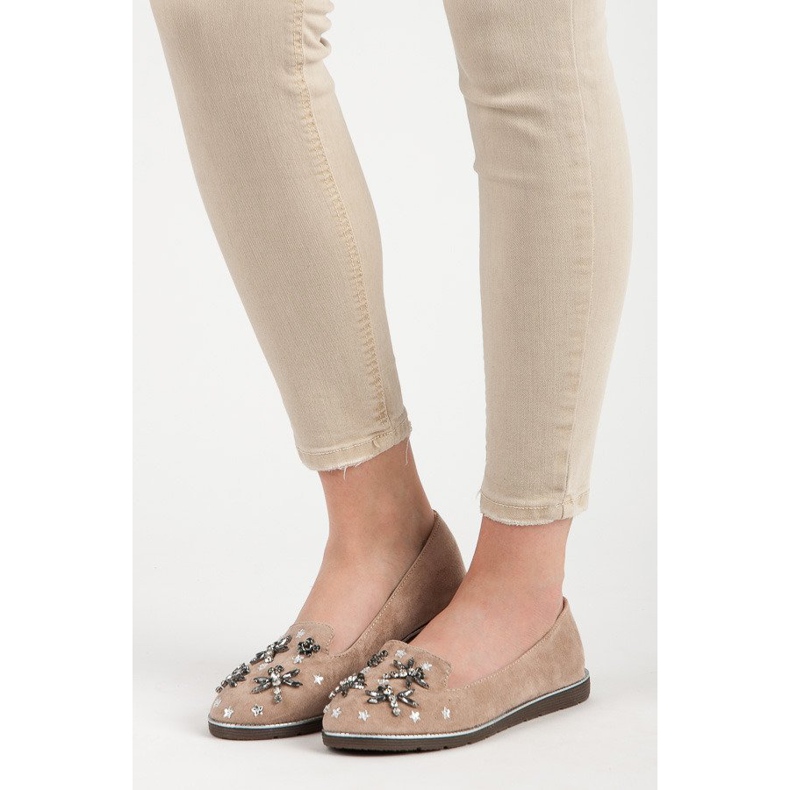 Fama Suede Lords With Ornaments brown 1