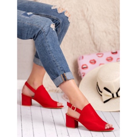 Super Mode Built Sandals On A Bar red 2