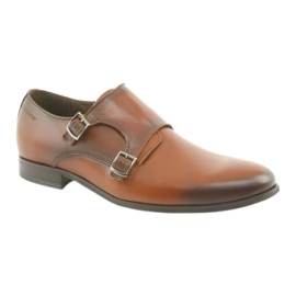 Tur Monki leather formal shoes with brown buckle 1