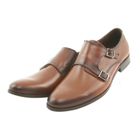 Tur Monki leather formal shoes with brown buckle 3