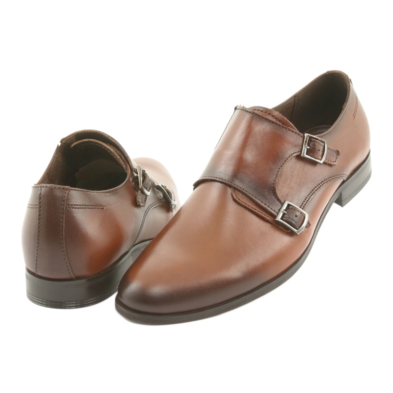Tur Monki leather formal shoes with brown buckle 4