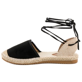 SHELOVET Knotted Espadrilles black 1