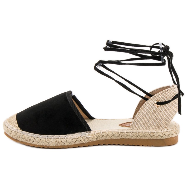 SHELOVET Knotted Espadrilles black 1