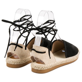 SHELOVET Knotted Espadrilles black 2
