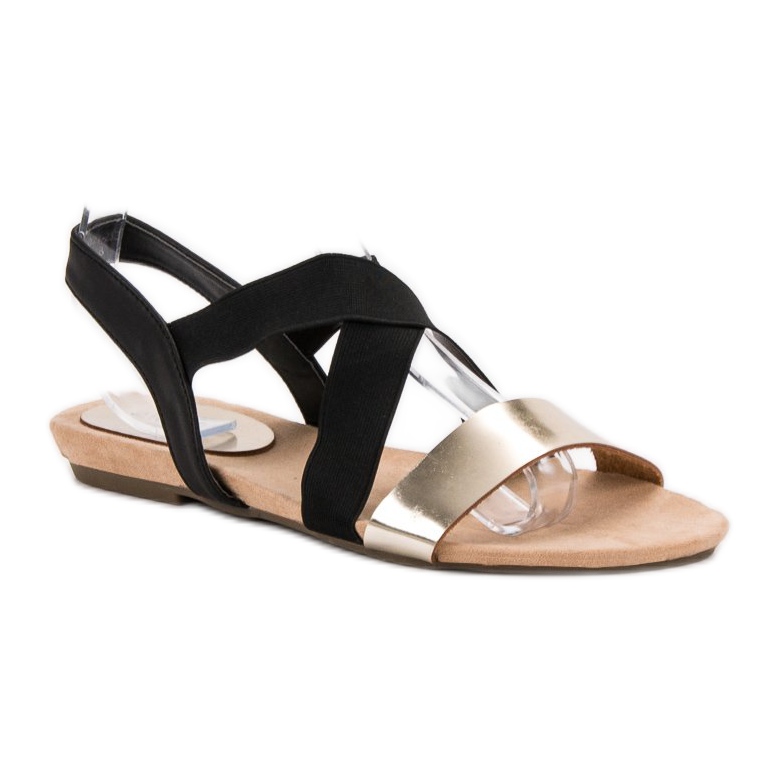 Evento Slip-on sandals with an elastic band black 1