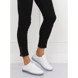 Women's white and blue sneakers 2B9XX923 WHITE / BLUE 2 Women's white and blue sneakers 2B9XX923 WHITE / BLUE 2