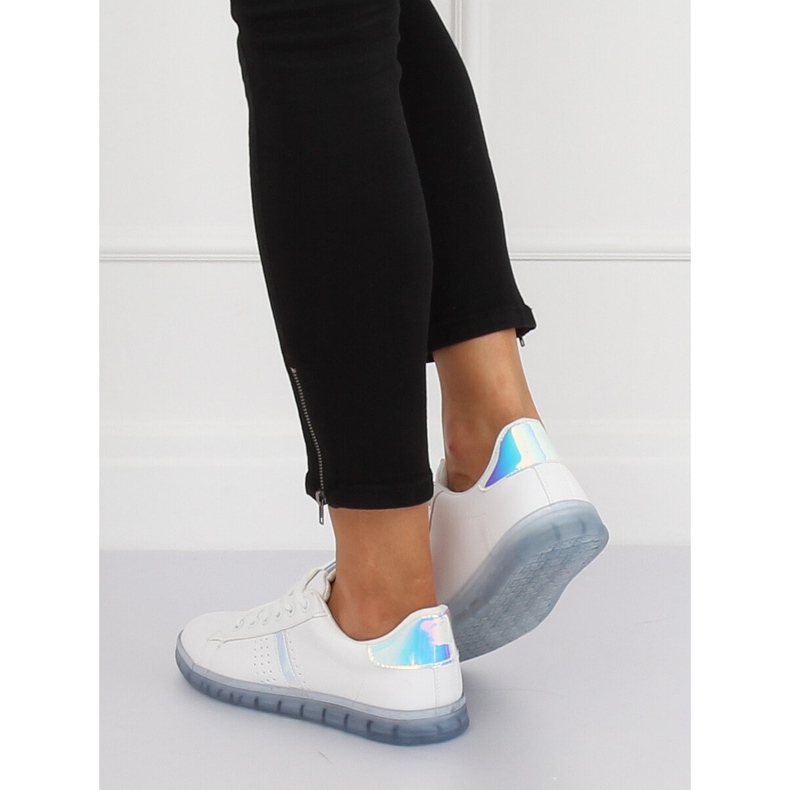 Women's white and blue sneakers 2B9XX923 WHITE / BLUE 1