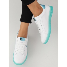 Women's white and green sneakers 2B9XX923 WHITE / GREEN 1
