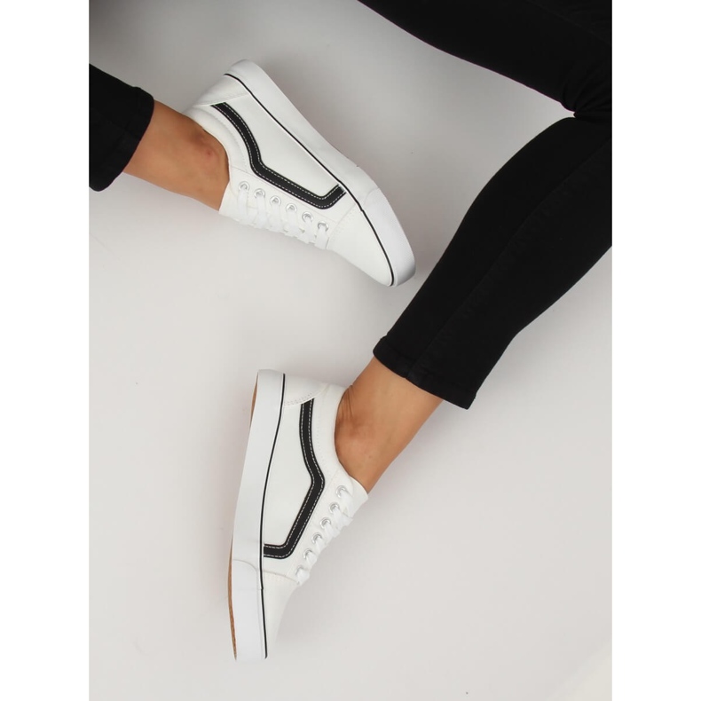 White women's sneakers BL117P White 1