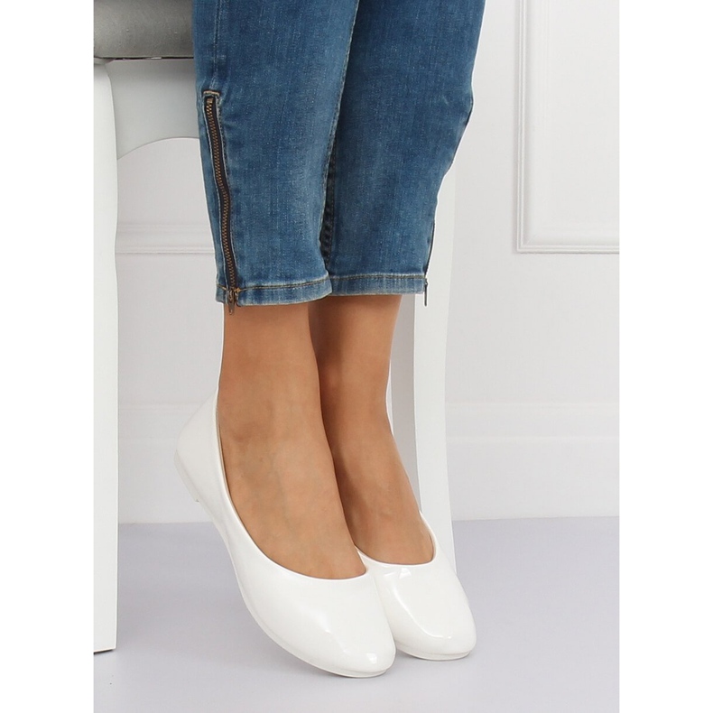 White women's ballerinas JX76P White 1