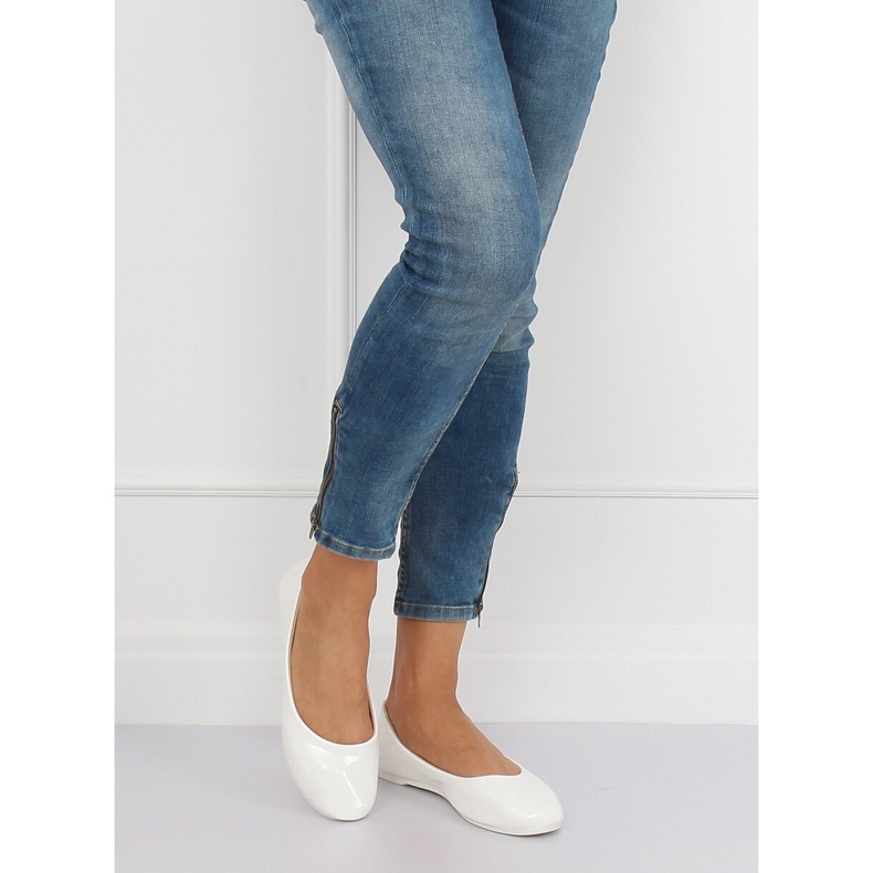 White women's ballerinas JX76P White 2
