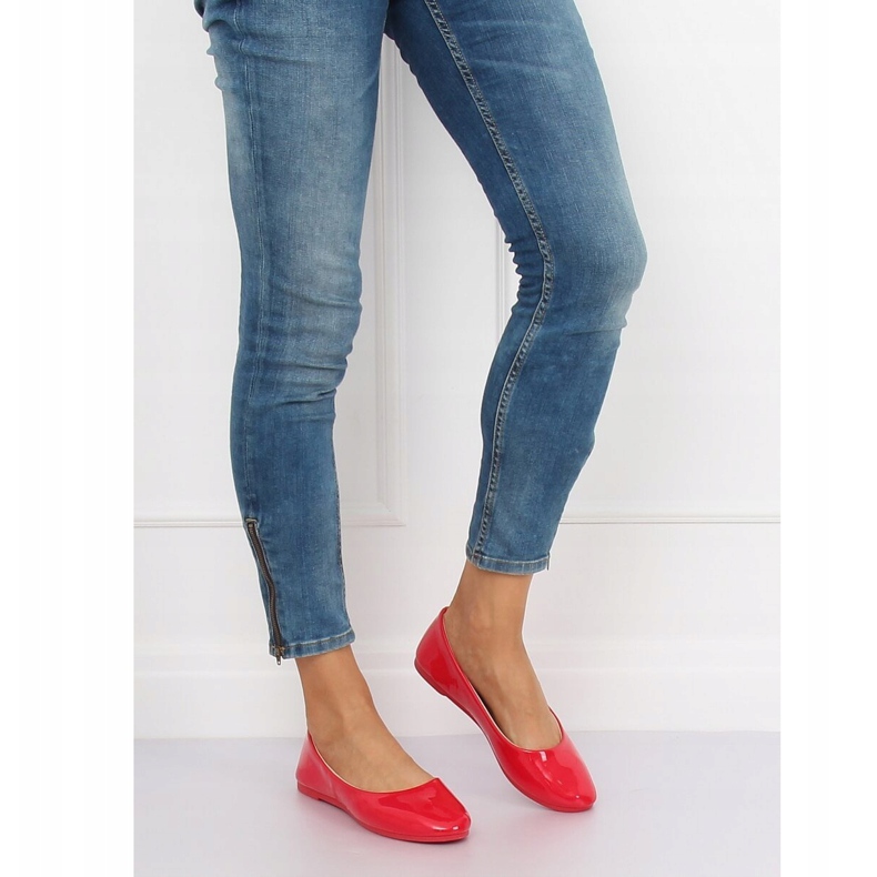 Red women's ballerinas JX76P Red 2