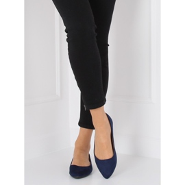 Ballerinas almond navy blue toes WD39P Navy 2
