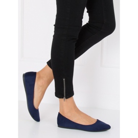 Ballerinas almond navy blue toes WD39P Navy 1