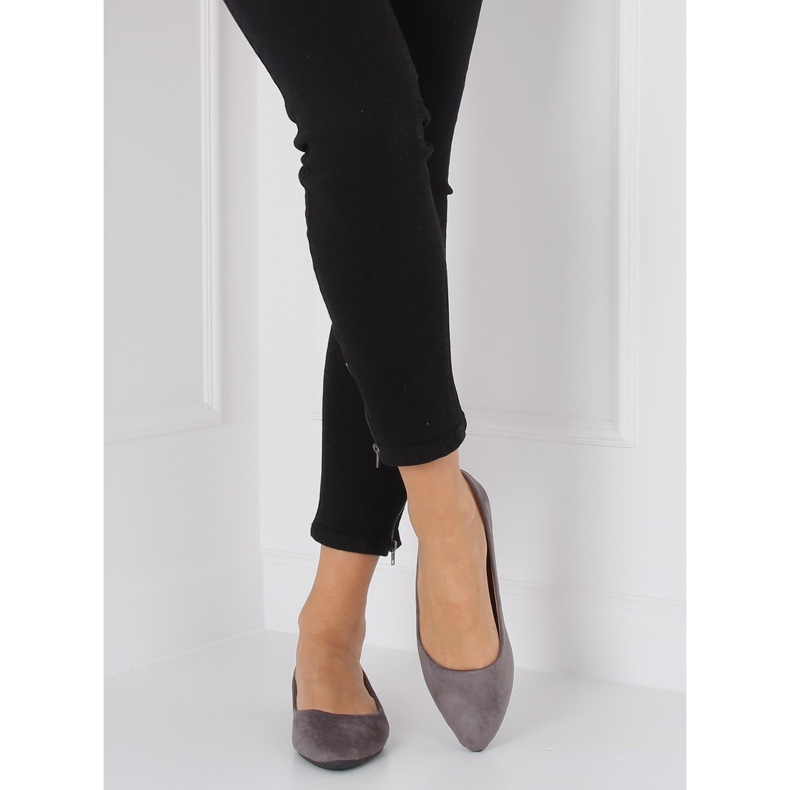 Ballerinas almond gray nose WD39P Gray grey 2