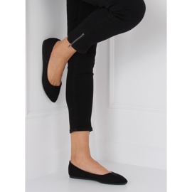 Ballerinas almond black toes WD39P Black 1