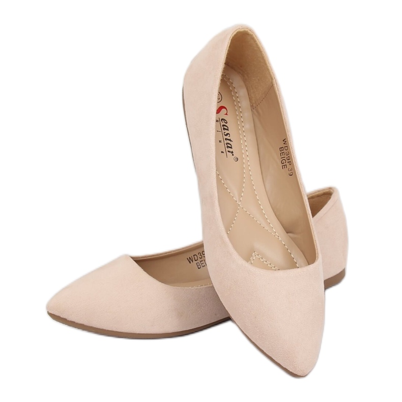 Ballerinas almond beige toes WD39P Beige 1