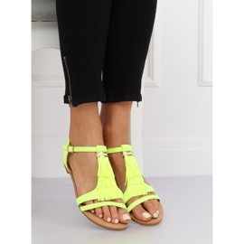 Yellow women's sandals 1-51 Green 1