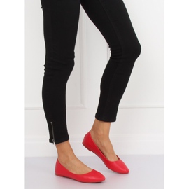 Red women's ballerinas CC108 Red 2